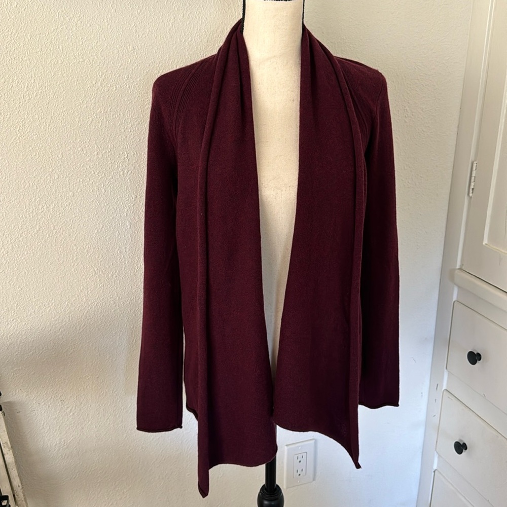 AQUA Cashmere open front cardigan size S